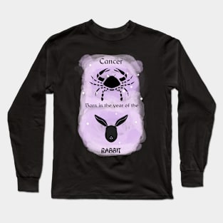 Cancer Born In The Year of the Rabbit Long Sleeve T-Shirt